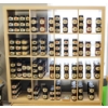 THREE WOOD SHELVING 5FT X 5FT W/16 SHELVES & TWO 5FT X 30" W/ 5 SHELVES