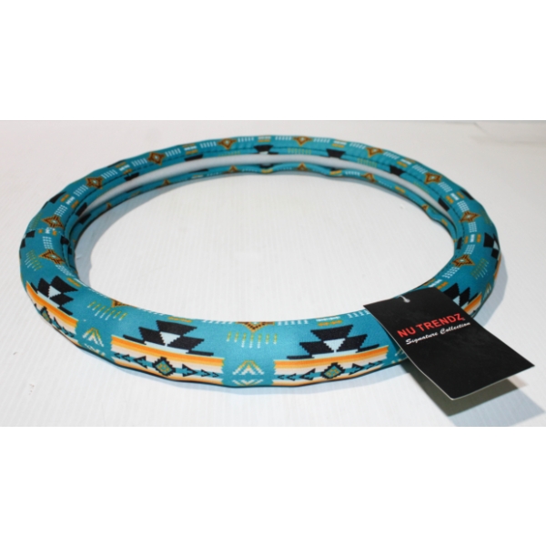 NEW NU TRENDZ STEERING WHEEL COVER - BLUE SOUTHWEST DESIGN