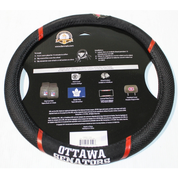 NEW FANMATS NHL STEERING WHEEL COVER - OTTAWA SENATORS