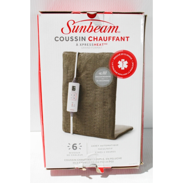 SUNBEAM HEATING PAD 12" X 24" - TESTED