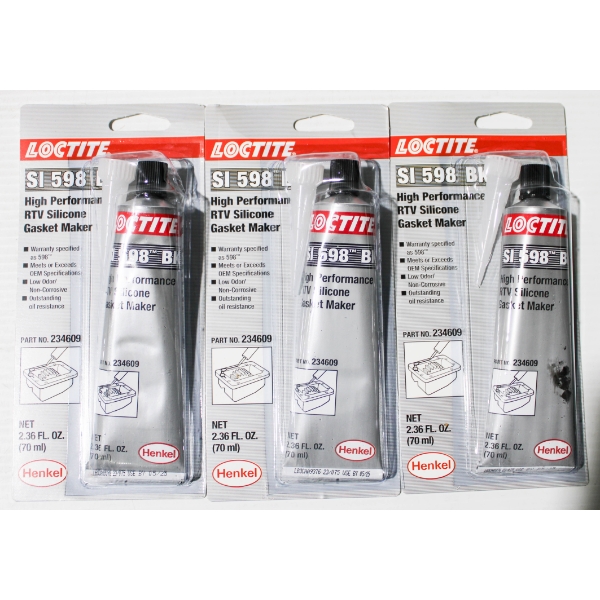 3 x 70ML HENKEL LOCTITE SI 598 RTV SILICONE GASKET MAKER