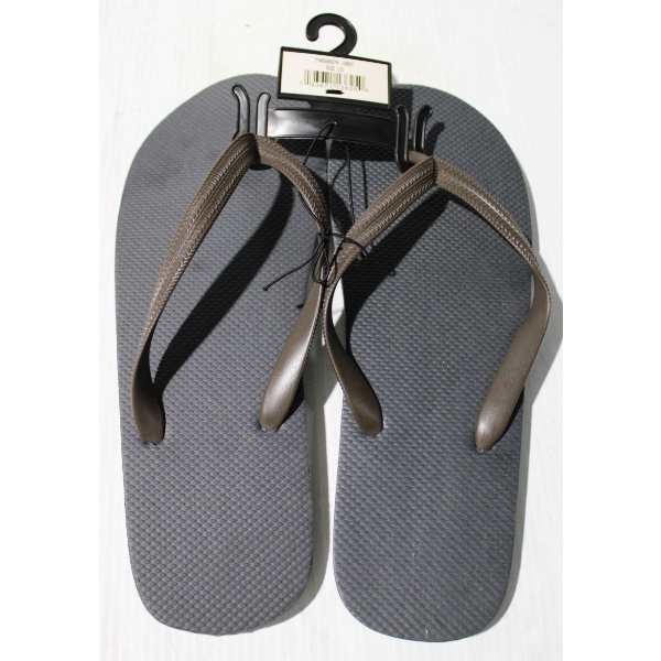 NEW MEN'S FLIP FLOP SHOE - GREY - SIZE L