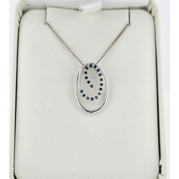 14K WHITE GOLD 16" NECKLACE 