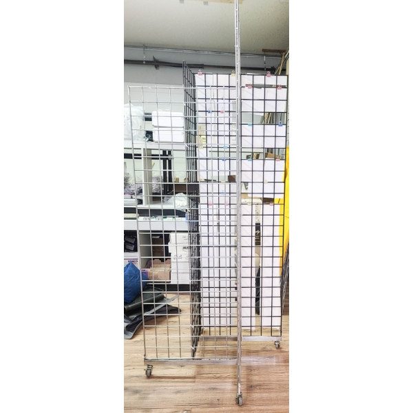 7 FT H GRIDWALL ROLLING DISPLAY STAND
