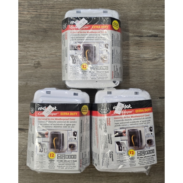 THREE RED DOT WEATHERPROOF CODE KEEPER COVERS
