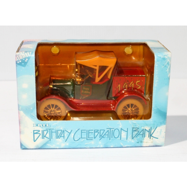 ERTL 1918 MODEL T RUNABOUT HAPPY BIRTHDAY COIN BANK