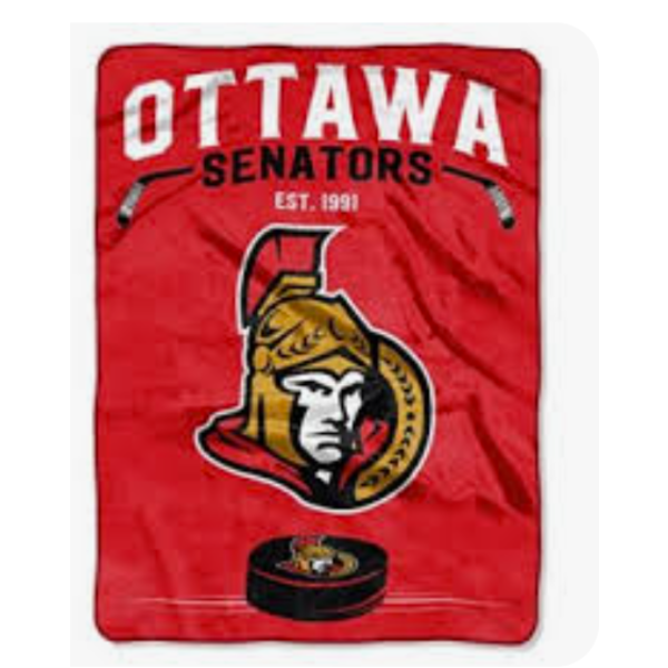 NHL OTTAWA SENATORS PLUSH THROW BLANKET