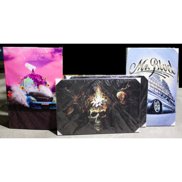 4 DECORATIVE CANVAS WALL ART PIECES