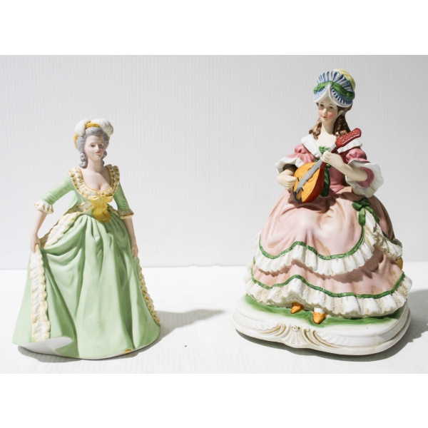2 PORCELAIN DECORATIVE FIGURINES 