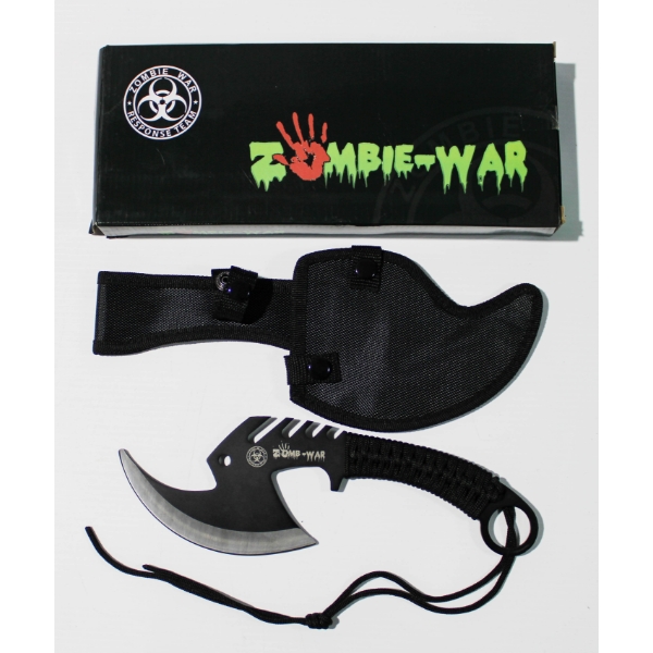 NEW 11" RESPONSE TEAM ZOMBIE-WAR HATCHET W/ SHEATH