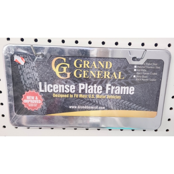 GRAND GENERAL STAINLESS STEEL LICENSE PLATE FRAME