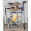 Image 1 : NEW GUARDIAN 2 BUTTON FOLDING WALKER & CANE
