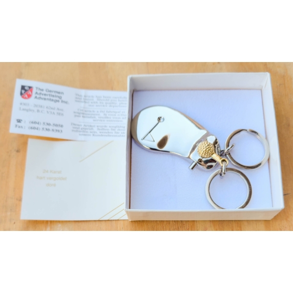 24KT HARD GOLD PLATE KEYCHAIN