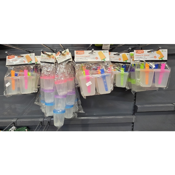 ASSORT. POPSICLE MAKERS & MINI STORAGE CONTAINERS