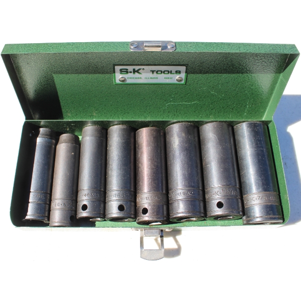  S-K TOOLS 1/2" 6 POINT IMPACT SOCKET SET W/ CASE