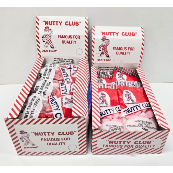NUTTY CLUB COMBO - 1 BX PEARLED PEANUTS & 1 BX WINTERGREEN MINTS