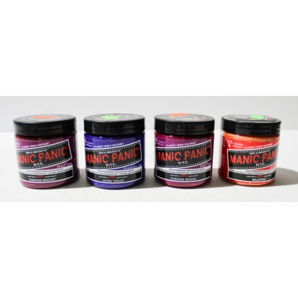 4 NEW MANIC PANIC N.Y.C. SEMI-PERMANENT HAIR COLOR CREAM