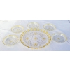 Image 1 : WALTHER YELLOW / CLEAR  GLASS PLATTER W/ 5 PLATES