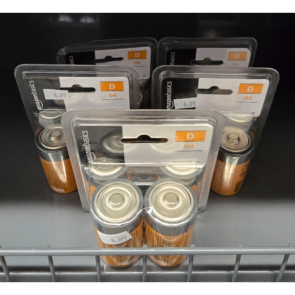 5PKS OF SIX AMAZON BASICS D BATTERIES