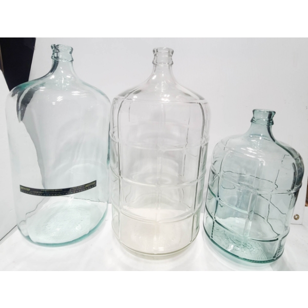 5 GALLON & 3 GALLON GLASS JUGS