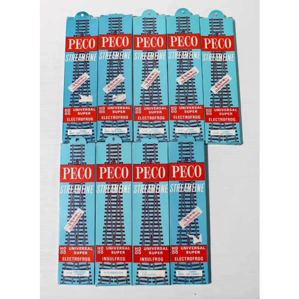 9 VINTAGE NEW PECO STREAMLINE HO/OO SCALE TRAIN TRACKS
