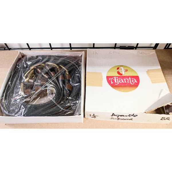 6 LEATHER BELTS - BROWN