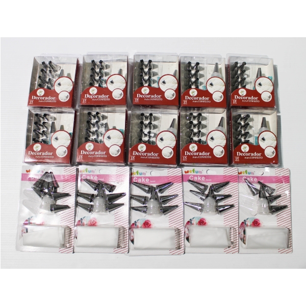 12+ X 15PC FROSTING ICING CAKE DECORATING SETS