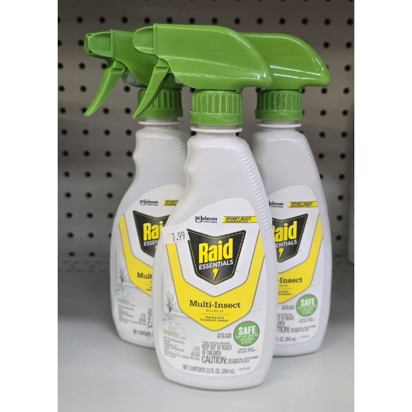 3 RAID ESSENTIALS MULTI-INSECT 12 FL OZ. SPRAYS
