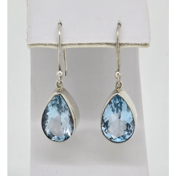.925 SILVER TOPAZ EARRINGS