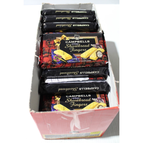 24 PKS X 100G CAMPBELLS ALL BUTTER SHORTBREAD FINGERS
