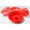 Image 1 : 4 SILICONE CAKE & JELLO MOLDS RED