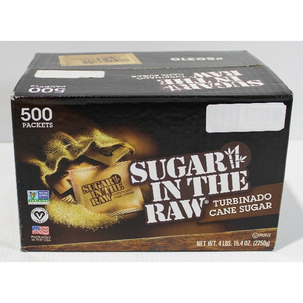 500 PKS SUGAR IN THE RAW APPROX. 4LBS