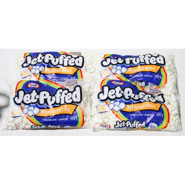 4 X 400G KRAFT JET-PUFFED MINI MARSHMALLOWS