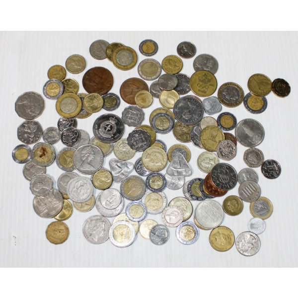 FORIEGN COINS ASST. DENOMINATIONS