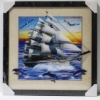 Image 1 :  3D LENTICULAR FRAMED HOLOGRAPHIC WALL ART - SAILING BOAT