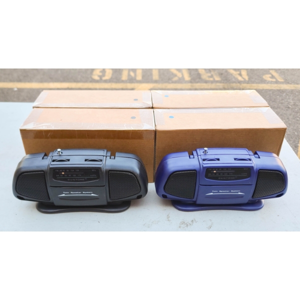 4 NEW AM/FM SUNTONE MINI RR2500 RADIOS