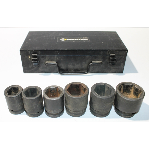 6 PROCORE IMPACT SOCKETS W/ CASE