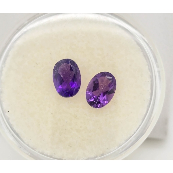 2 AMETHYST .65CT GEMSTONES