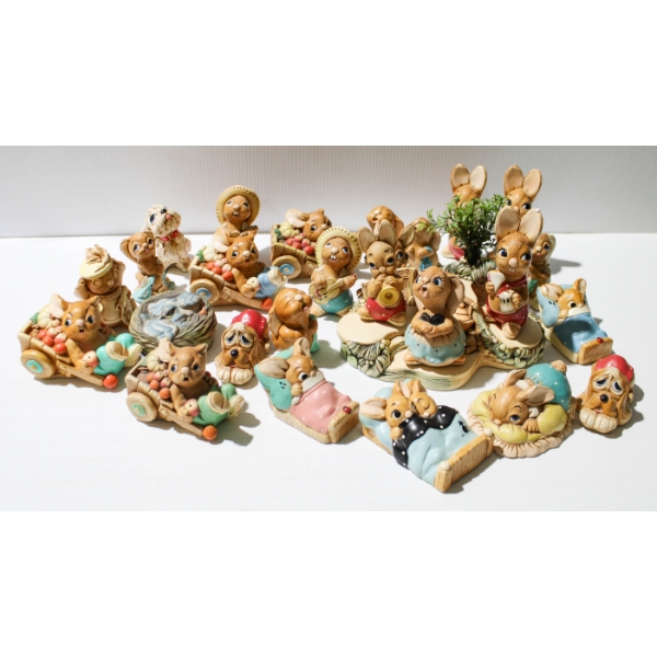 24+ PENDELFIN RABBITS COLLECTION - HAND PAINTED STONECRAFT