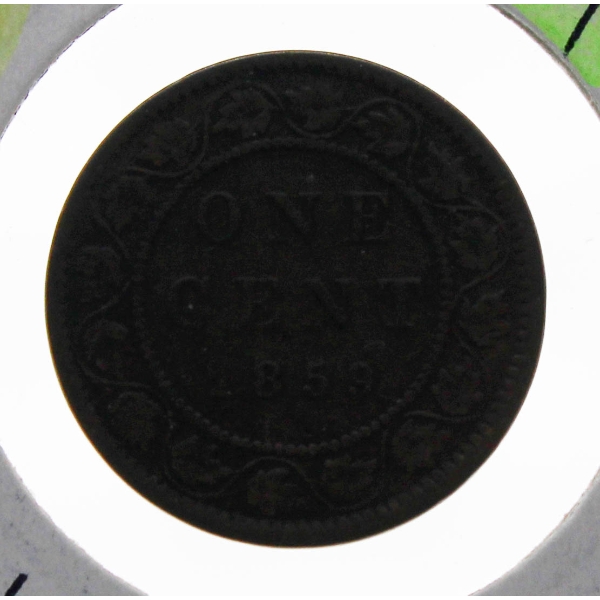 1859 (WIDE 9) CANADA VICTORIA LARGE PENNY
