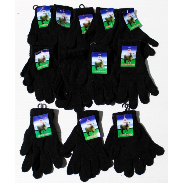  12PR NEW LADIES WINTER STRETCH GLOVES
