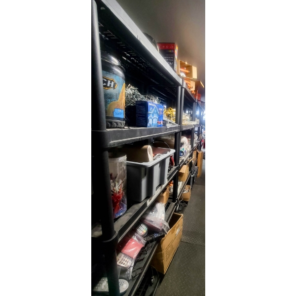 CONTENTS OF FRONT ROW SHELVING