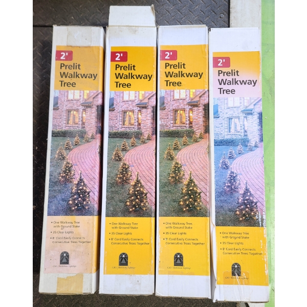 4 X 2FT NEW PRELIT WALKWAY TREES