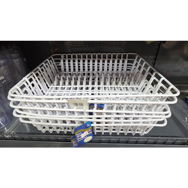 SIX PLASTIC SINK RACKS