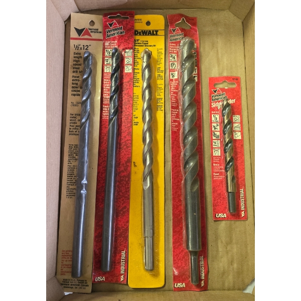 5 ASSORT. NEW DRILL BITS
