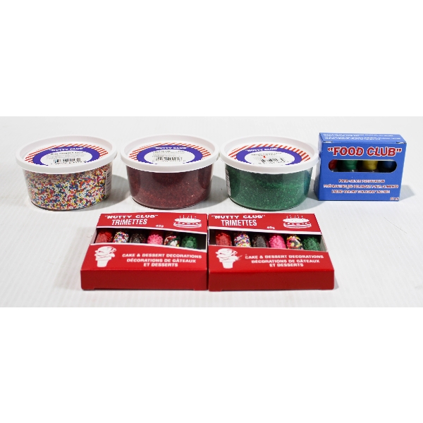 NUTTY CLUB CAKE DECORATING SPRINKLES & FOOD COLORING