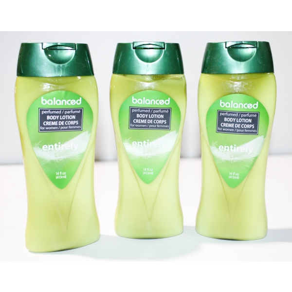 3 X 413ML BALANCED BODY LOTION - ENTIRELY