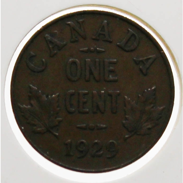 1929 CANADIAN 1 CENT COIN