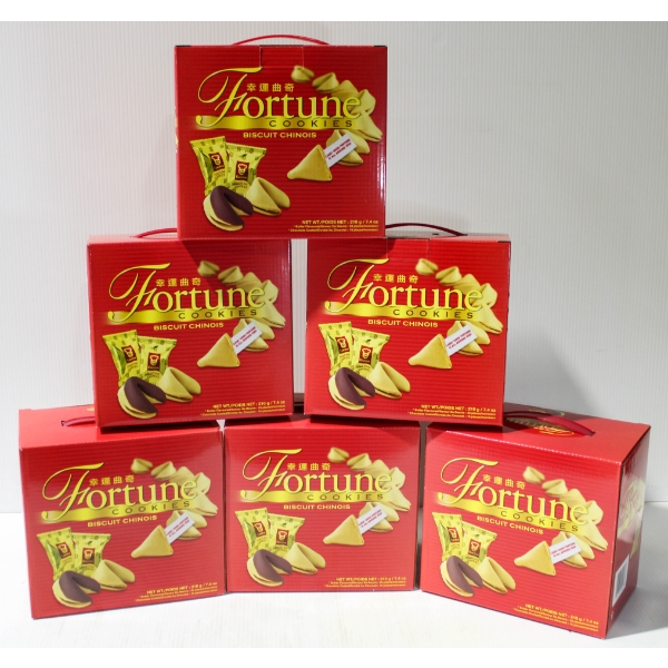 2 X 6 BXS FORTUNE COOKIES BUTTER & CHOCOLATE DIPPED
