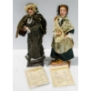 Image 1 : PAIR OF HAND-CRAFTED DOLLS W/ COA'S
